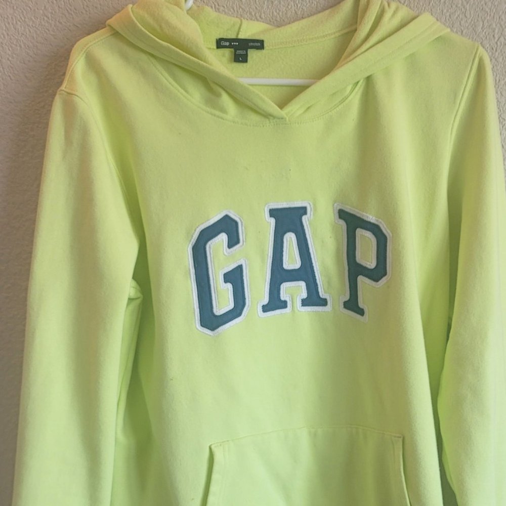 Lime green sweatshirt worn once- GAP Brand Large